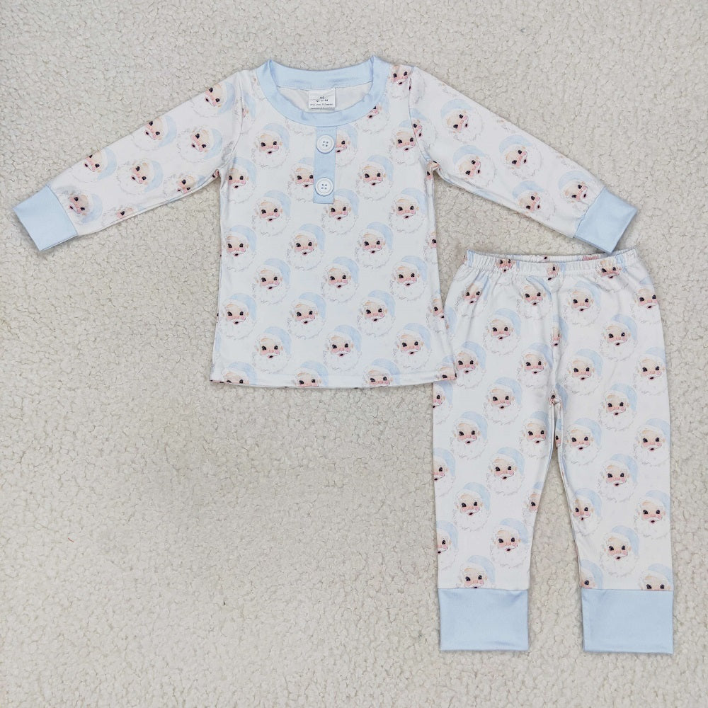 BLP0292 Baby Boy Long Sleeves Pants Christmas Santa Pajamas Outfit