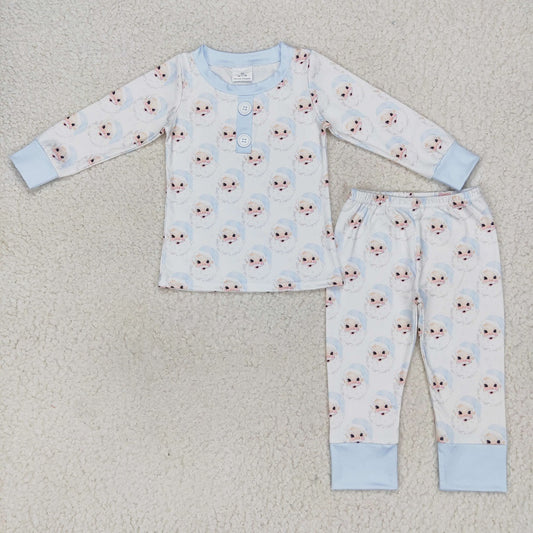 BLP0292 Baby Boy Long Sleeves Pants Christmas Santa Pajamas Outfit