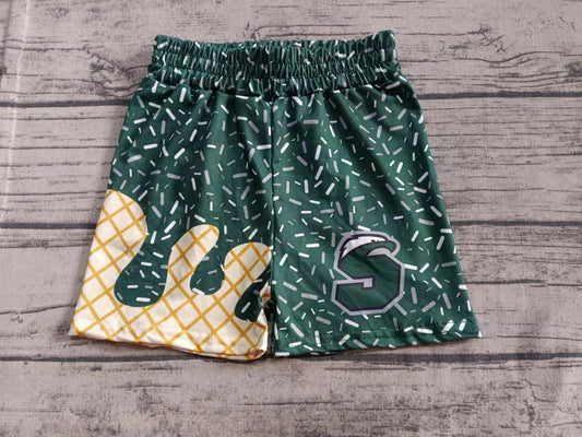 Baby Boy Adult Men S Team Family Green Shorts Bottoms ( Moq 5 )