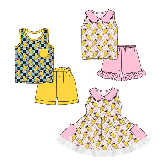 Baby Boy Girl Back To School Pencil Sibling Dress Set ( Moq 5 Each Style ) 1.2