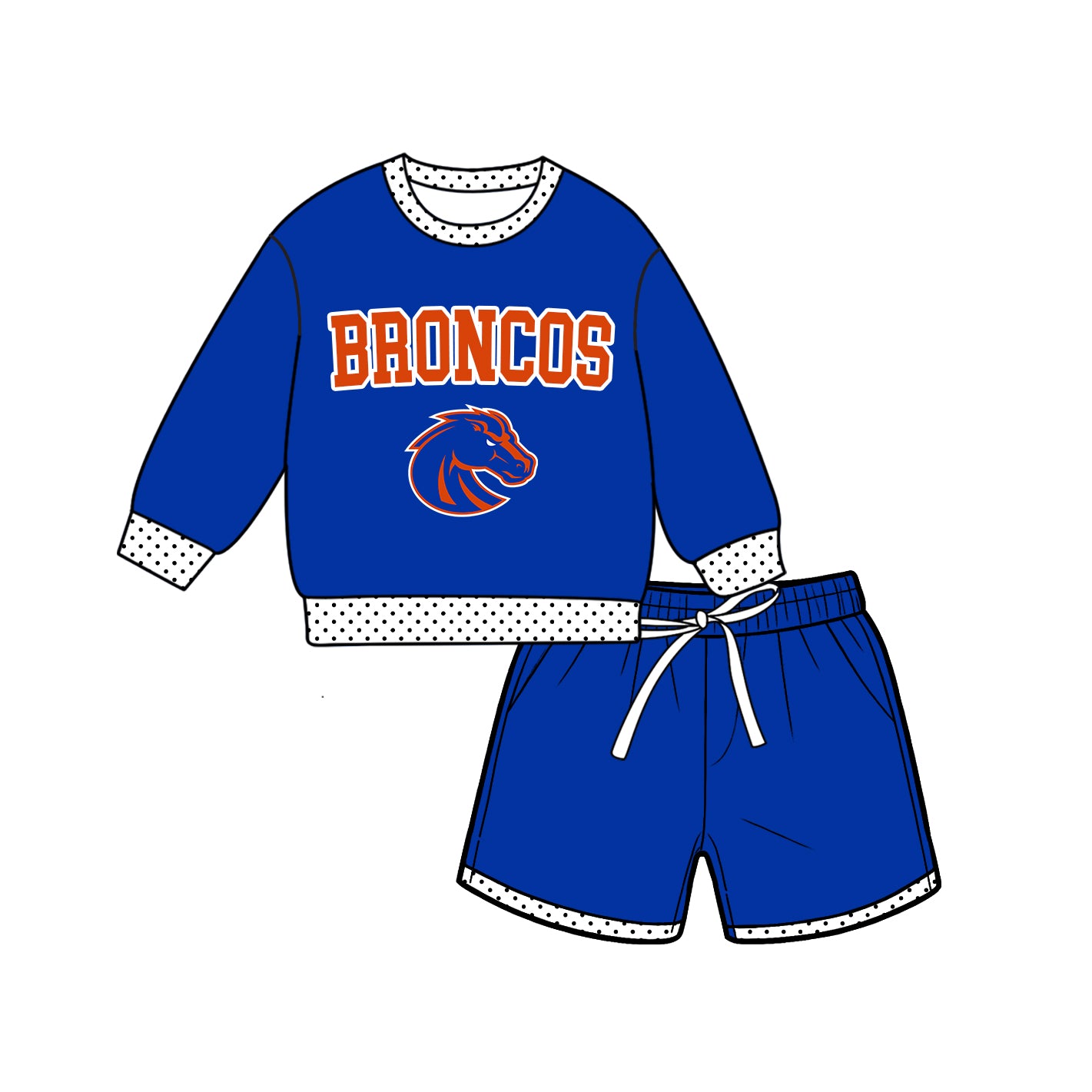 ( Moq 5 ) Baby Girls Kids Long Sleeves Shirt Shorts Team Set Clothes