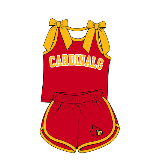 ( Moq 5 ) Sibling Baby Girls Kids Sleeveless Bows Shirt Shorts Team Set Clothes