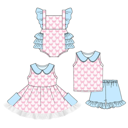 Baby Girl Bows Sibling Romper Dress Set ( Moq 5 Each Style ) 1.2