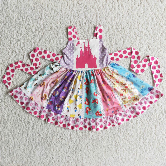 Baby Girl Princess Dots Lace Twirl Dress