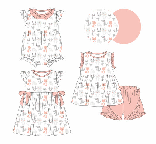 Baby Girl Animals Sibling Romper Dress Set ( Moq 5 Each Style ) 2.12