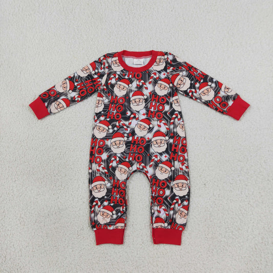 Baby Boy Infant Long Sleeves Christmas Santa Romper Clothes RTS