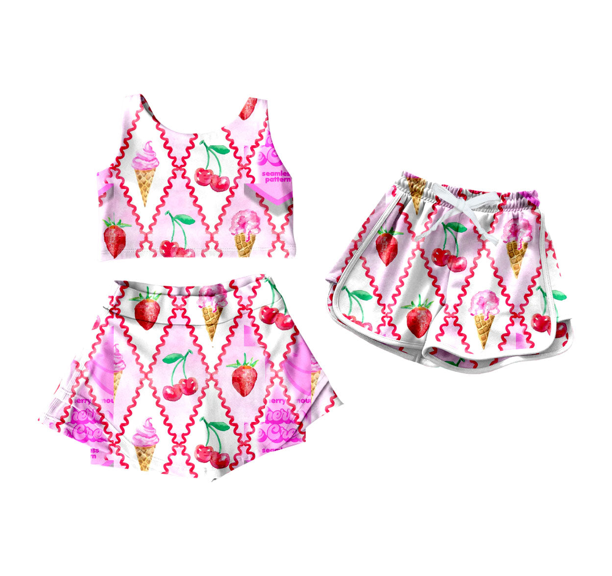 ( Moq 5 Each Style ) Baby Girl Sleeveless Summer Sibling Shorts Set 4.16