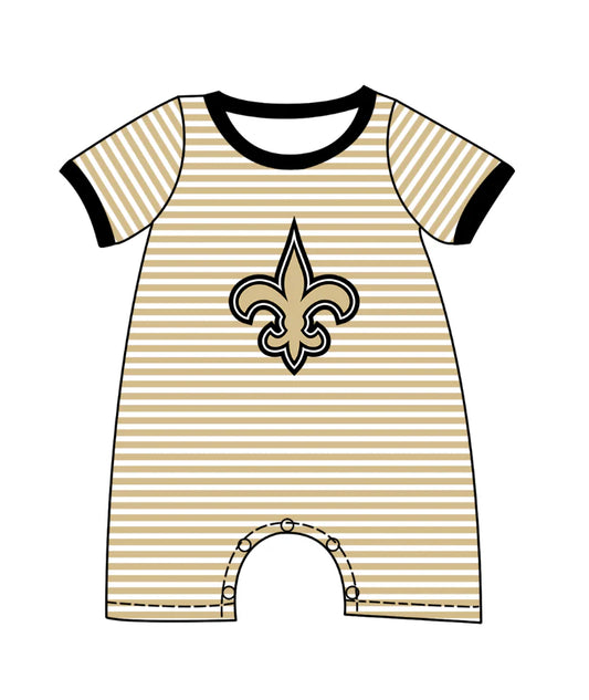( Moq 5 ) Baby Boys Kids Short Sleeves Stripes Anchor Team Romper