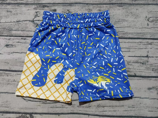 Baby Boy Adult Men Team Lion Family Blue Shorts Bottoms ( Moq 5 )