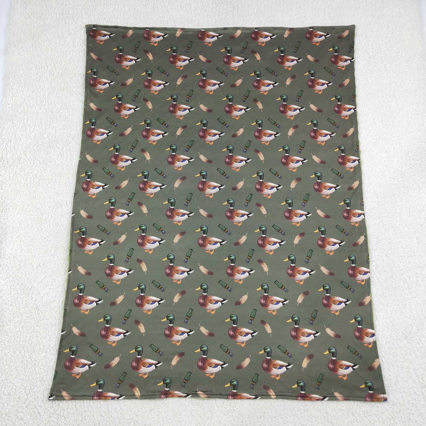 Baby Boys Toddler Ducks Green Blanket RTS