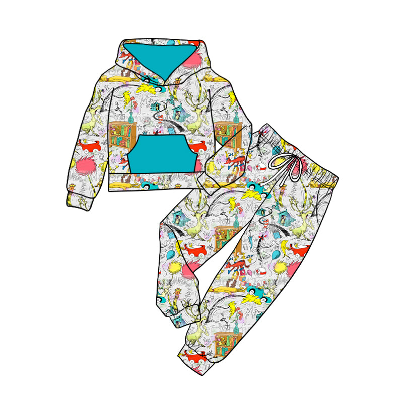 Baby Boy Toddler Dr Reading Hoodie Shirt Pocket Pants Clothes Set Moq 5