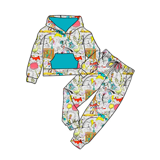 Baby Boy Toddler Dr Reading Hoodie Shirt Pocket Pants Clothes Set Moq 5