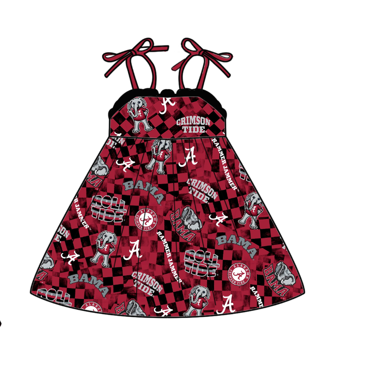 ( Moq 5 each style ) Baby Boy Girl Team A Checked Sibling Dress Romper Set 5.6