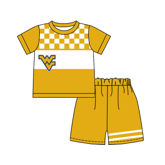 ( Moq 5 ) Sibling Baby Boys Kids Short Sleeves WV Shirt Shorts Team Set Clothes