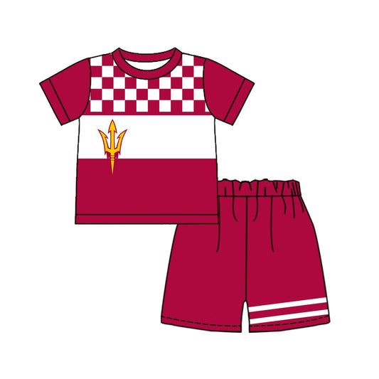 ( Moq 5 ) Sibling Baby Boys Kids Short Sleeves Shirt Shorts Team Set Clothes