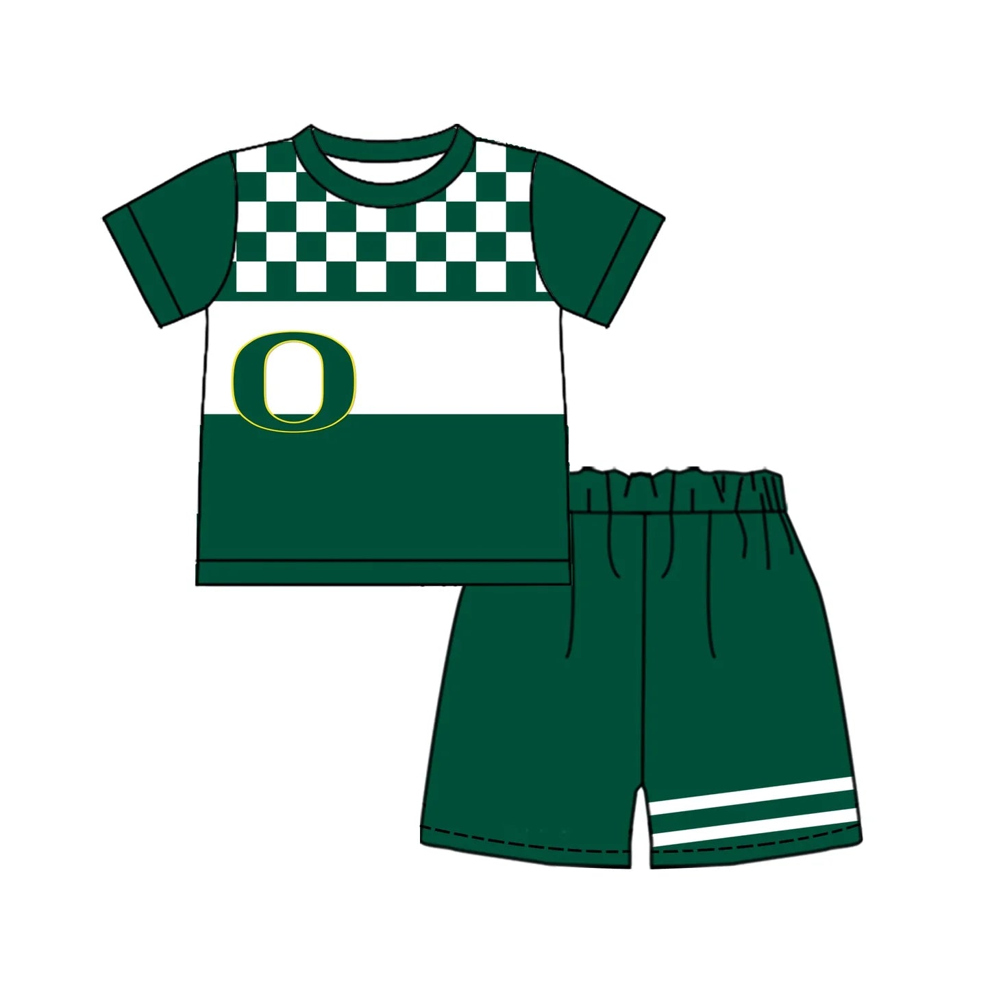 ( Moq 5 ) Sibling Baby Boys Kids Short Sleeves Shirt Shorts Team Set Clothes