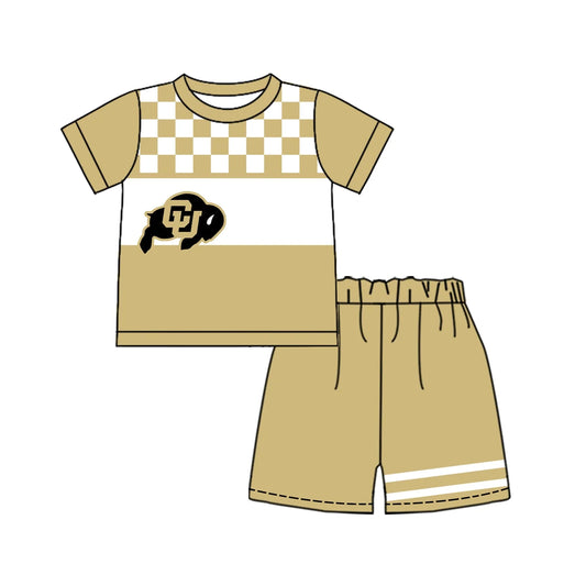 ( Moq 5 ) Sibling Baby Boys Kids Short Sleeves Shirt Shorts Team Set Clothes