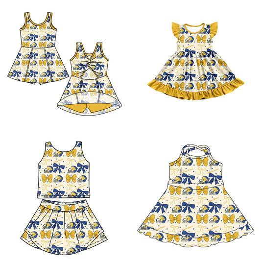 ( Moq 5 each style ) Baby Girl Toddler Team Bows Sibling Dress Set 6.24