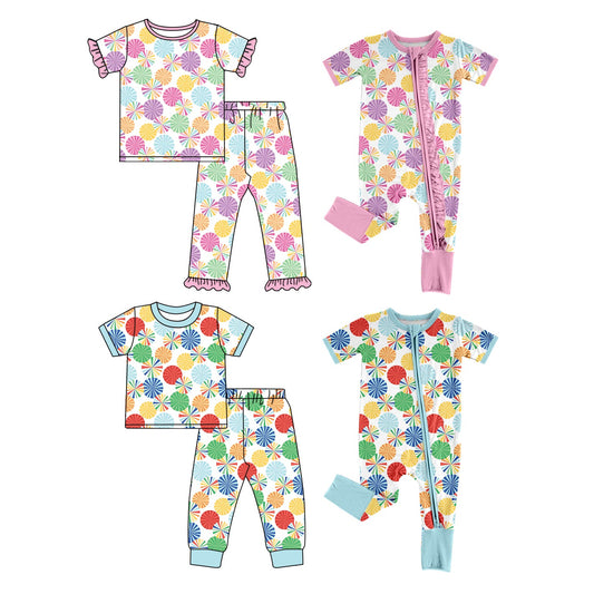 Baby Boy Girl Short Sleeves Colorful Sibling Romper Set ( Moq 5 Each Design ) 12.11