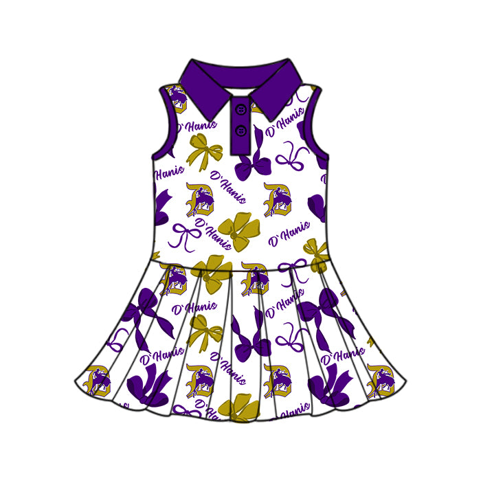 ( Moq 5 each style ) Baby Boy Girl Toddler Team Bows Cowboys Sibling Dress Set