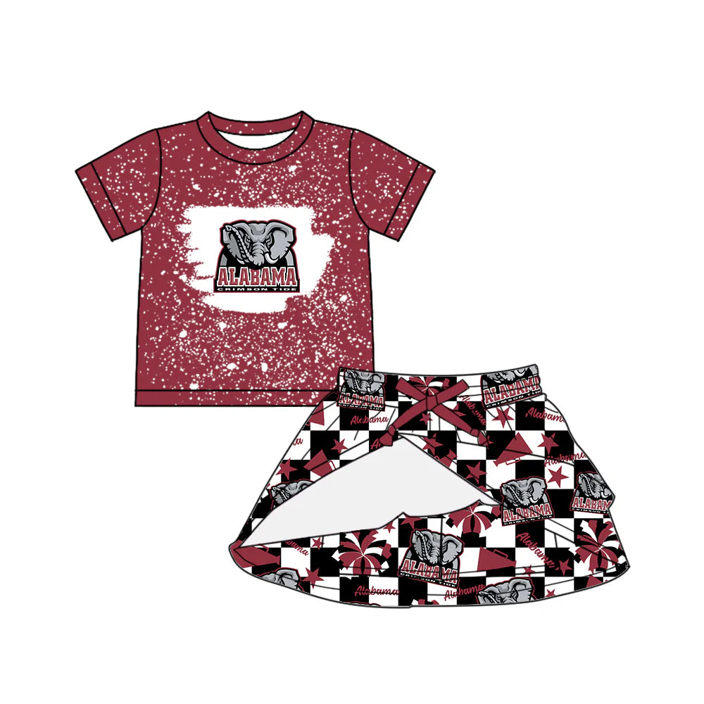 ( Moq 5 each style ) Baby Girl Toddler Elephant Cheer Sibling Team Romper Dress Set 7.16