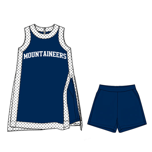 ( Moq 5 ) Baby Girls Kids Sleeveless Team Tops Shorts Team Set Clothes