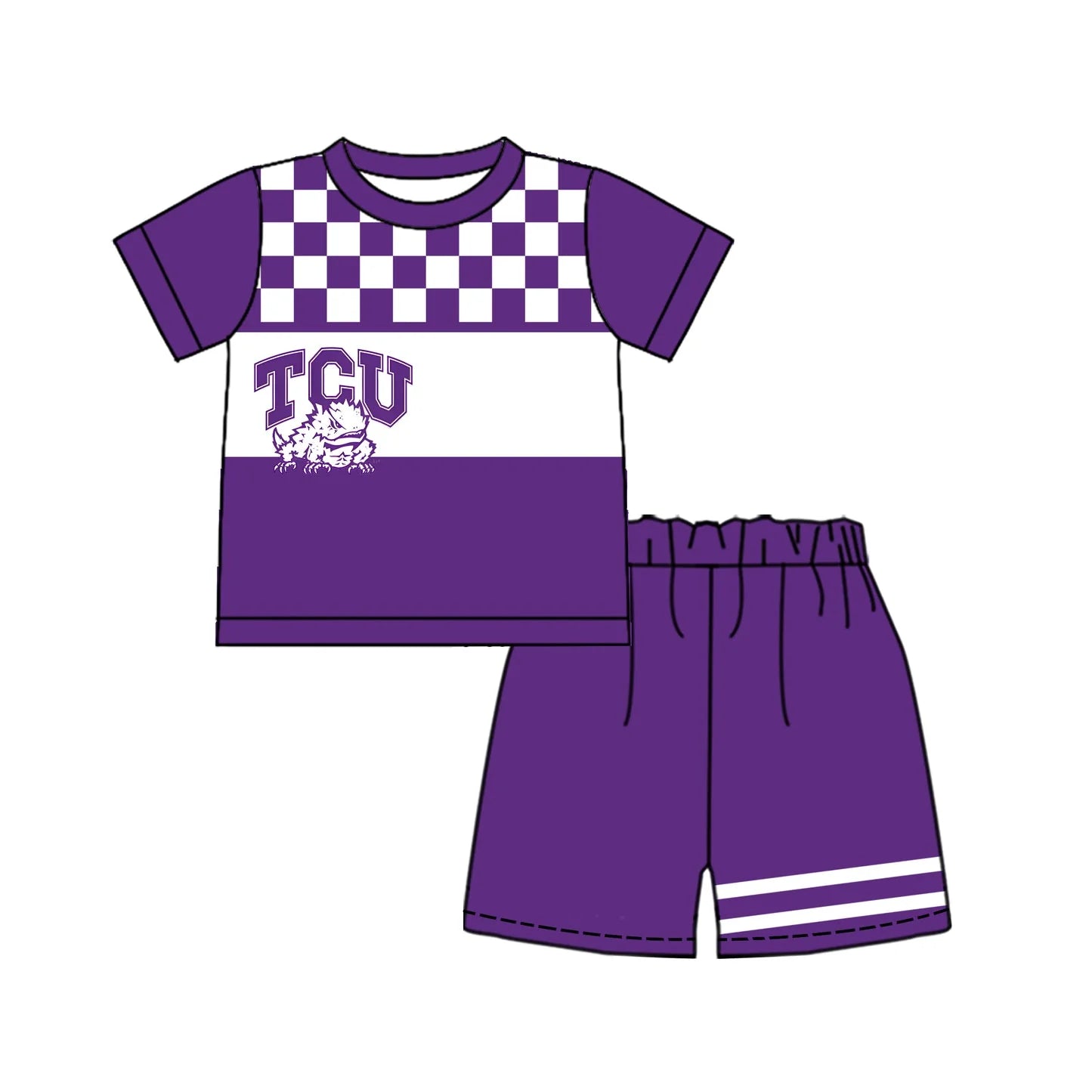 ( Moq 5 ) Sibling Baby Boys Kids Short Sleeves Shirt Shorts Team Set Clothes