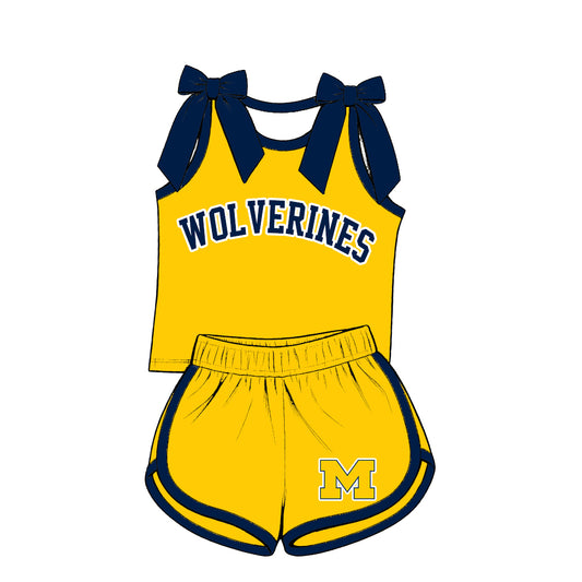 ( Moq 5 ) Sibling Baby Girls Kids Sleeveless Bows Shirt Shorts Team Set Clothes