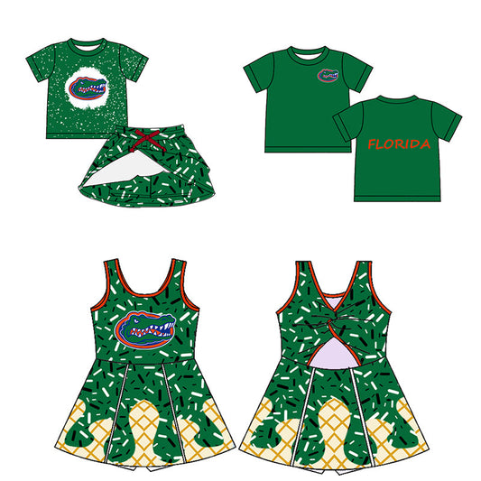 ( Moq 5 each style ) Baby Boy Girl Team Green Sibling Dress Romper Set 5.9
