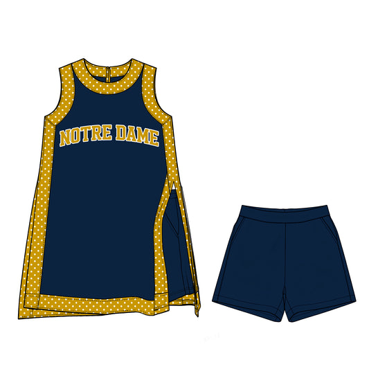 ( Moq 5 ) Baby Girls Kids Sleeveless Team Tops Shorts Team Set Clothes