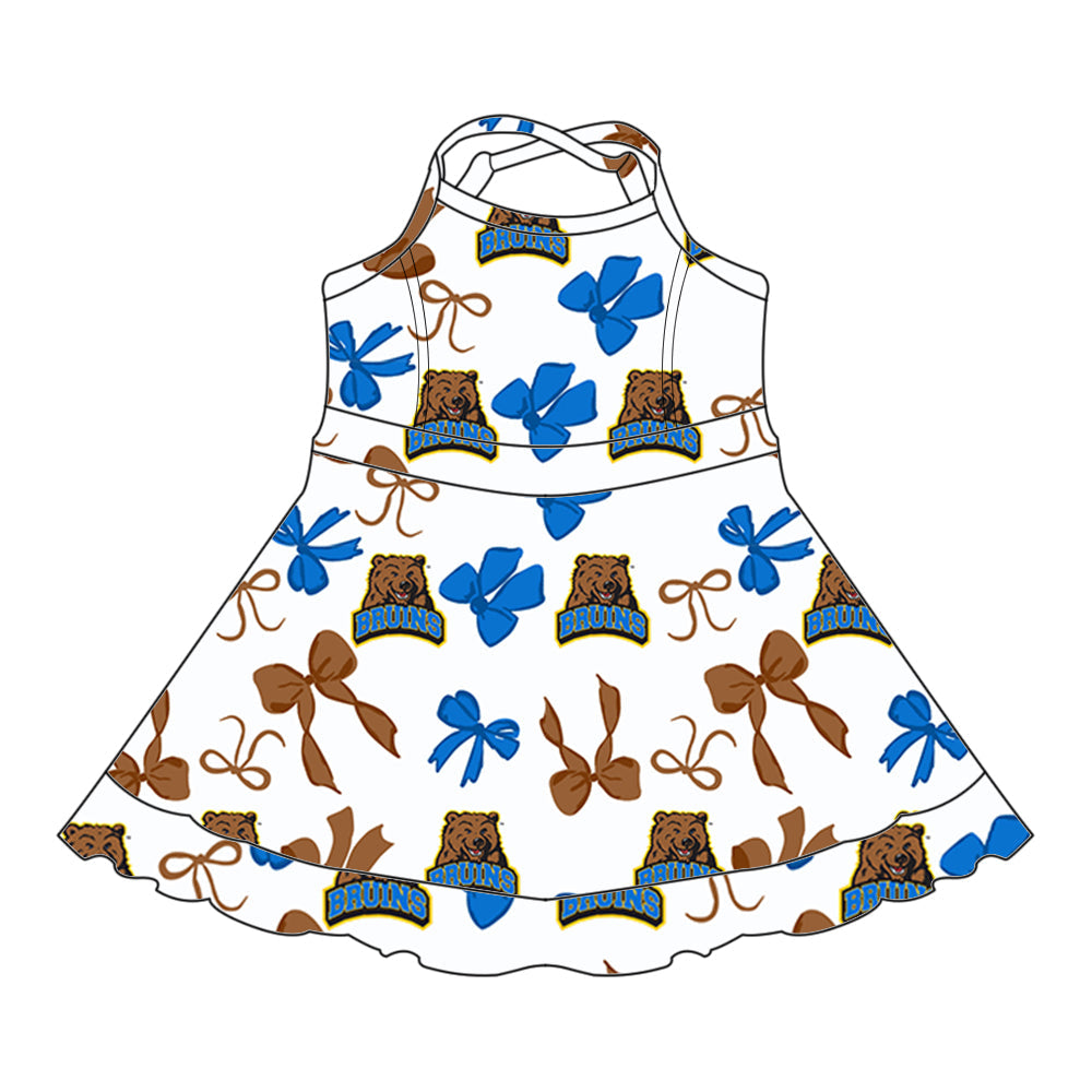 ( Moq 5 each style ) Baby Girl Team Bows Sibling Dress Set 5.26