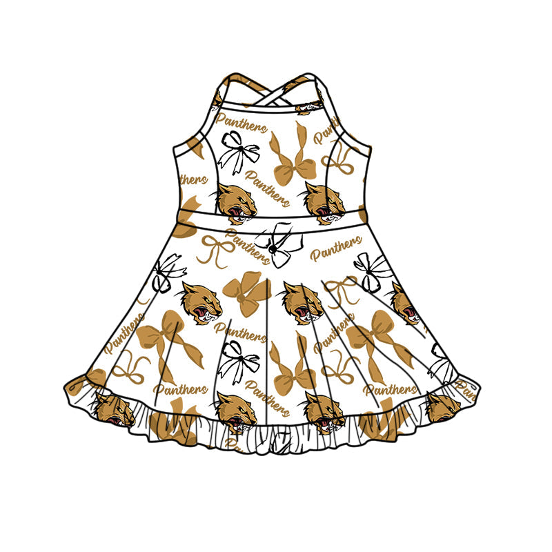 ( Moq 5 each style ) Baby Boy Girl Team Bows Sibling Shirt Cheer Dress Set 8.16