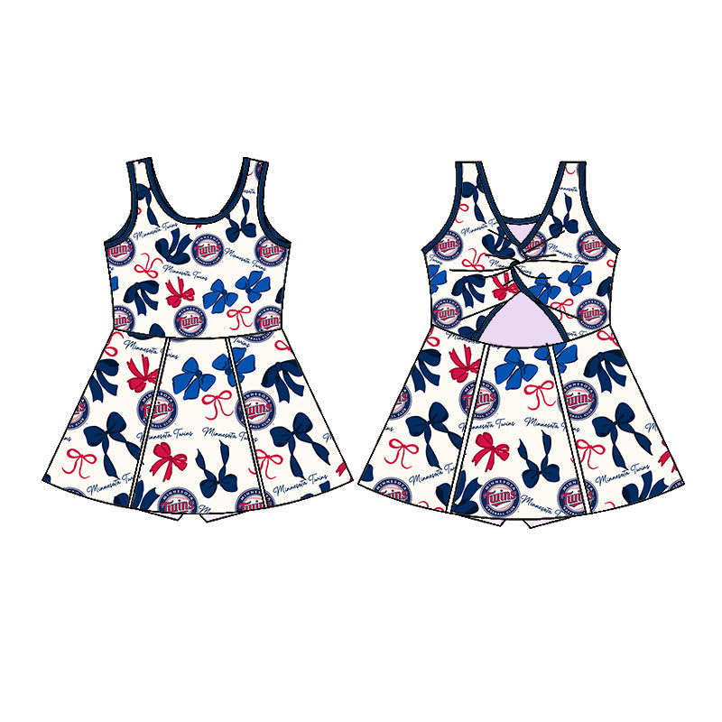 ( Moq 5 each style ) Baby Girl Team Bows Sibling Dress Set 5.21