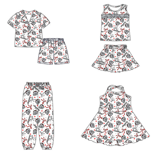 ( Moq 5 each style ) Baby Girl Toddler Team Dog Bows Sibling Dress Set 5.12