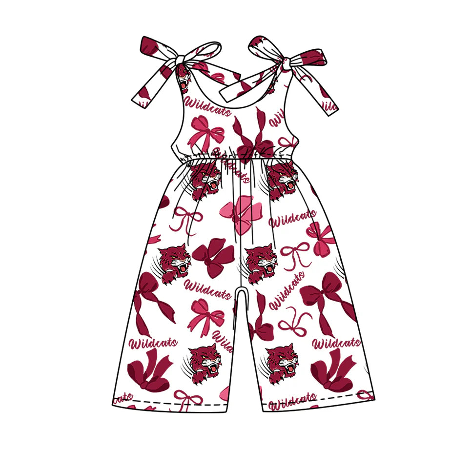 ( Moq 5 each style ) Baby Boy Girl Cat Team Cheer Sibling Shirt Bows Jumpsuit Dress Set 7.29