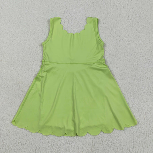 Baby Girl Sleeveless Lemon Yellow Yoga Active Knee Length Dress RTS