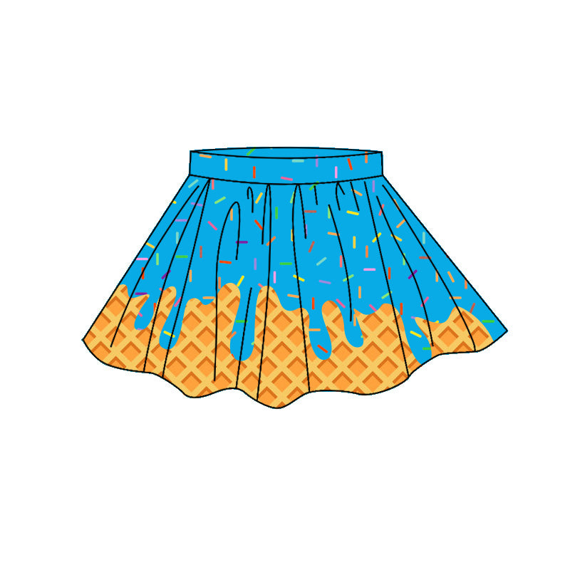 ( Moq 5 ) Preorder Baby Girls Kids Sprinkles Drips Skirt Shorts Yoga Active Bottom Clothes