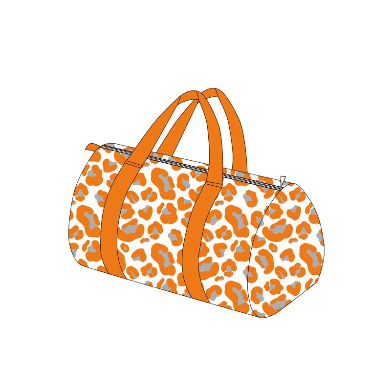 ( Moq 5 ) Preorder Toddler Kids Adult Orange Grey Leopard Travel Package Gym Bag