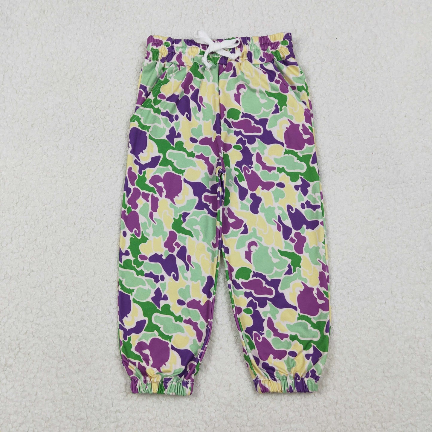 Boys Kids Camo Mardi Gras Pockets Jogger Pants RTS