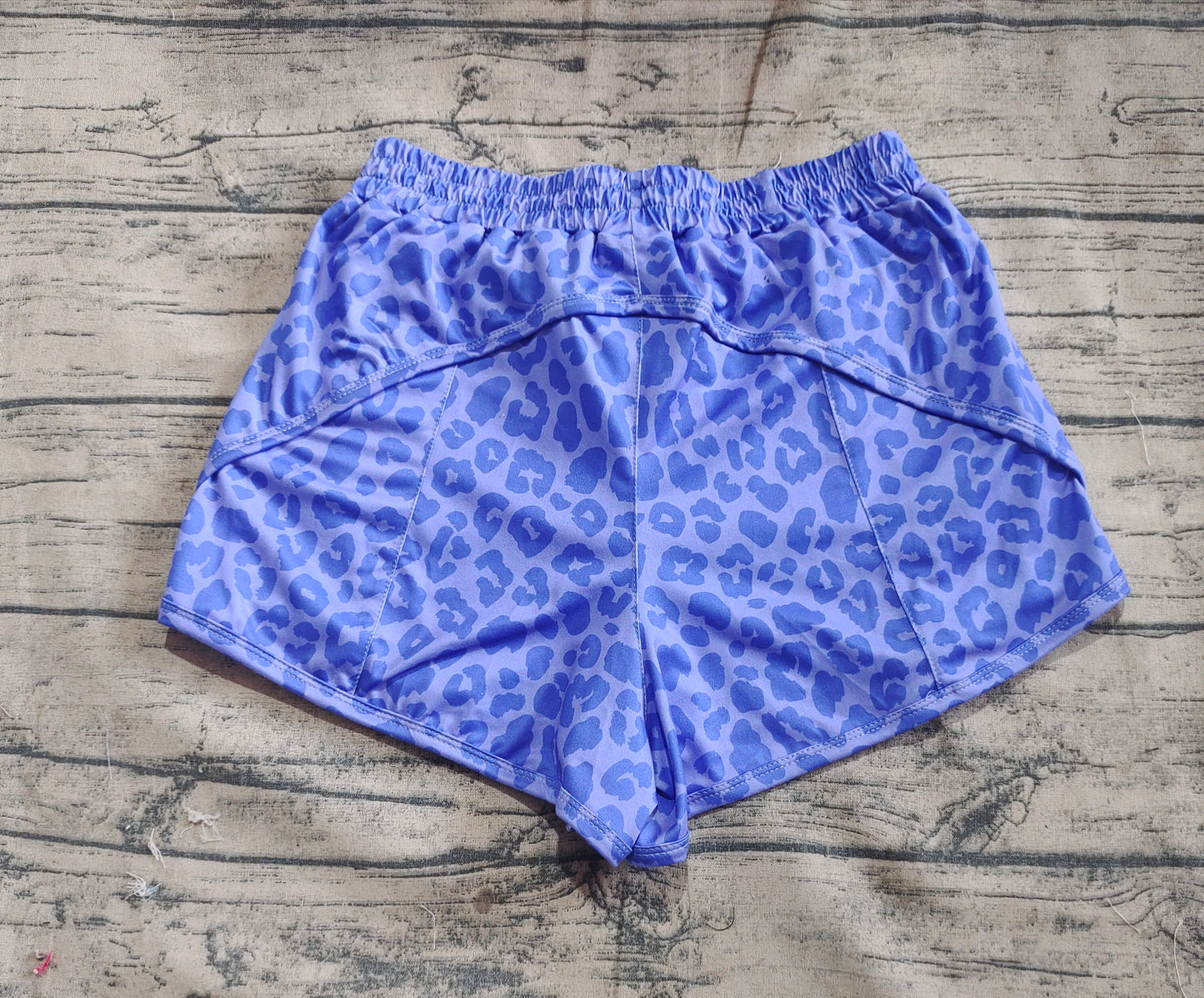 Baby Girl Blue Leopard Yoga Active wear Bottoms Shorts RTS