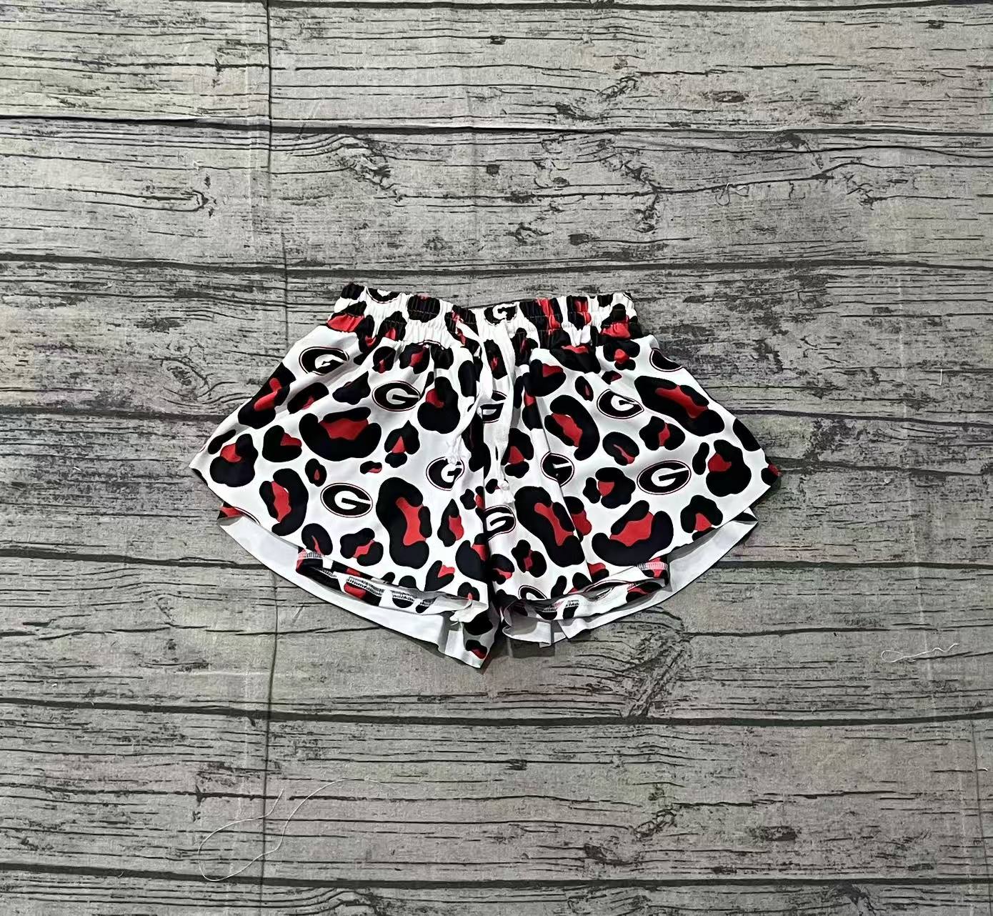Adult Women Leopard G Team Yoga Active Ruffle Shorts Bottom RTS