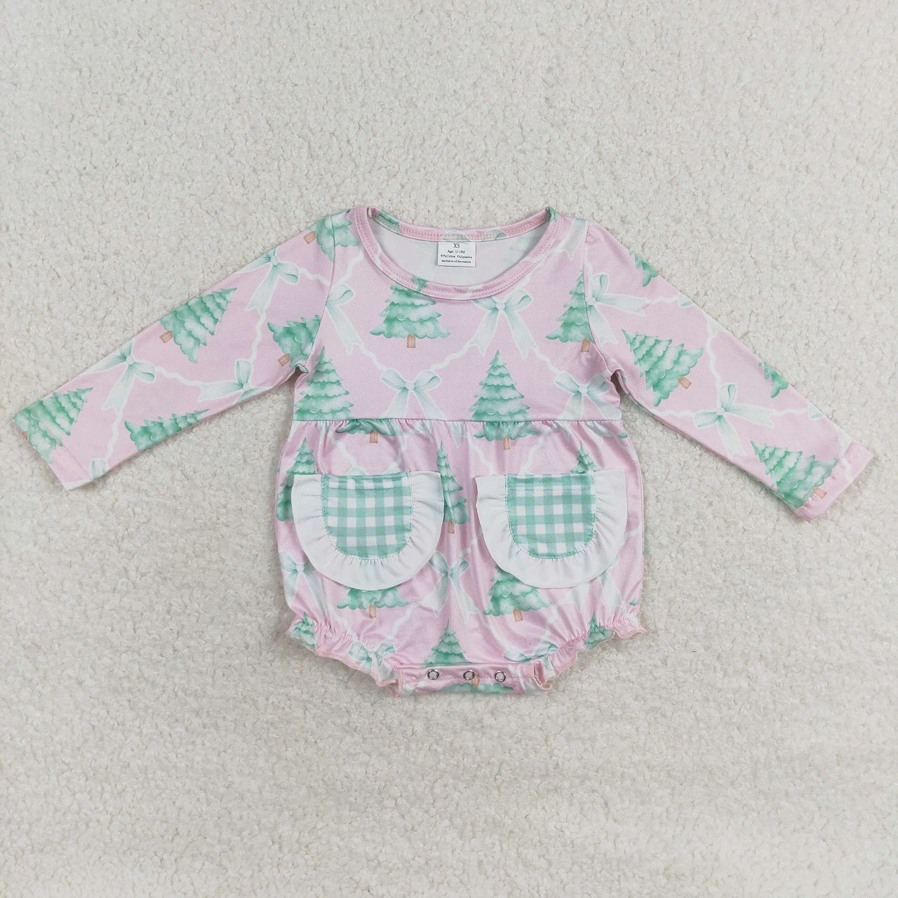 Baby Boy Girl Adult Women Christmas Tree Bows Sibling Family Romper Pajamas Clothes Set RTS