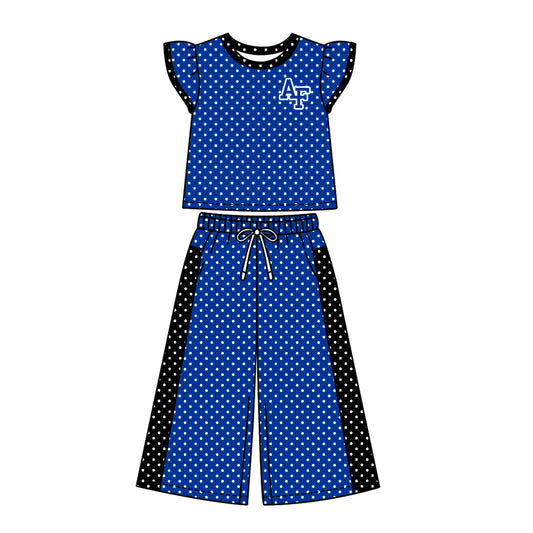 ( Moq 5 ) Baby Girls Kids Short Sleeves Shirt Pants Team Set Clothes