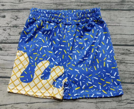 Baby Boy Adult Men Family Blue Shorts Bottoms ( Moq 5 )