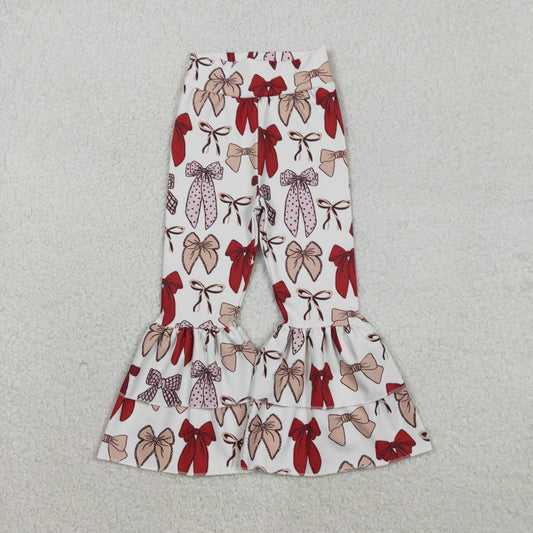 Baby Girls Kids Long Sleeves Bows Ruffle Yoga Active Bell Pants Bottoms RTS