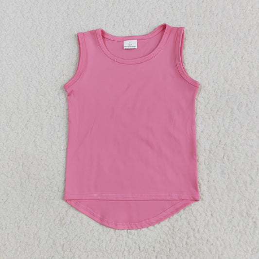 Baby Girl Toddler Yoga Active Sleeveless Pink Vest Tops RTS