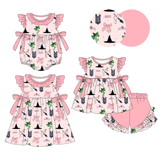 Baby Girl Witches Bows Sibling Romper Dress Set ( Moq 5 Each Style ) 1.10
