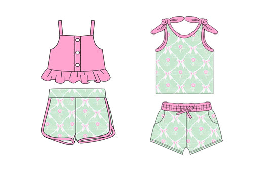 Baby Girl Straps Bows Flower Sibling Set ( Moq 5 Each Style ) 1.21