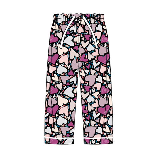 Adult Women Hearts Pajamas Pants