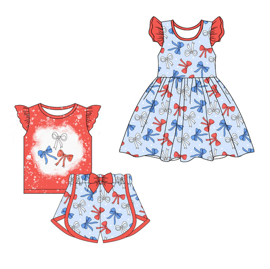 Baby Girl July 4th Bows Sibling Dress Set ( Moq 5 Each Style ) 1.7